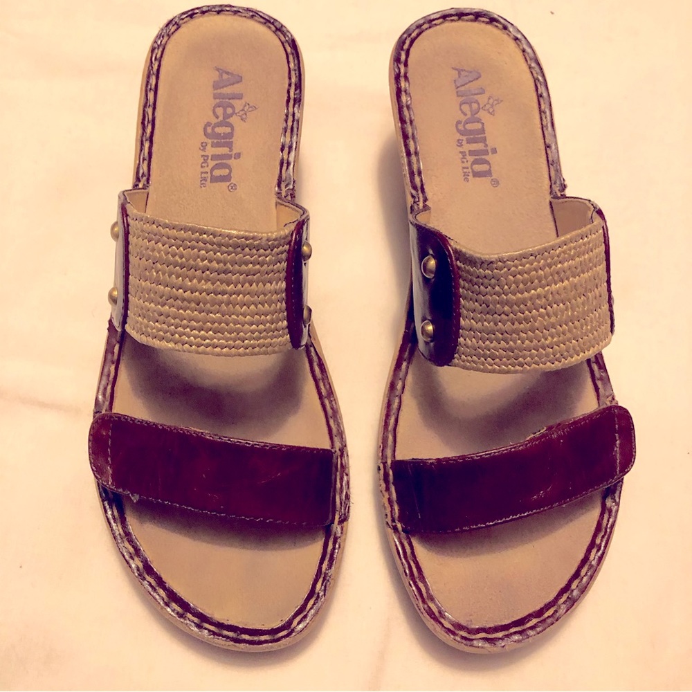 Alegría Lana wedge slip on sandals style,comfort & sport all in one dark cheerry - Picture 2 of 7